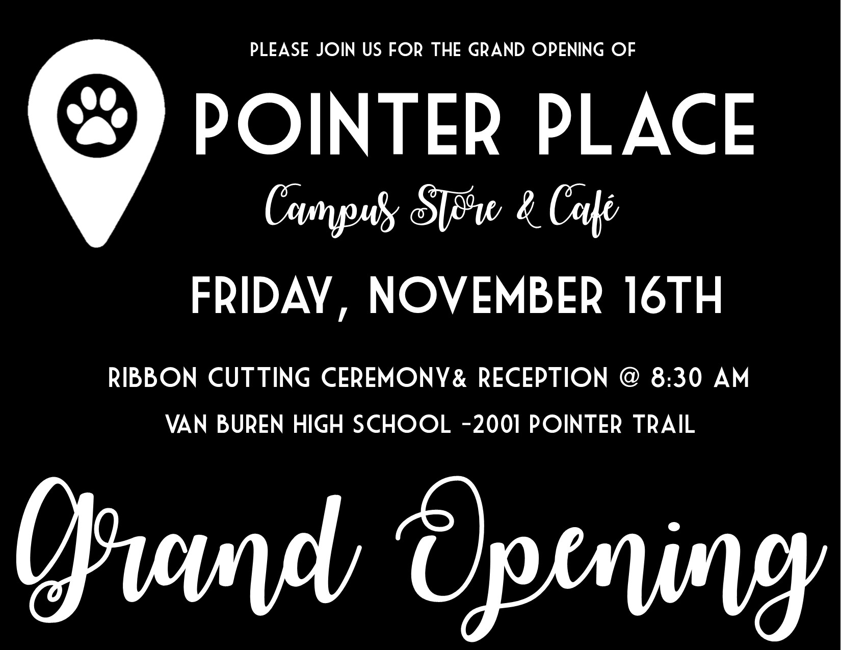 Pointer Place Grand Opening set for November 16