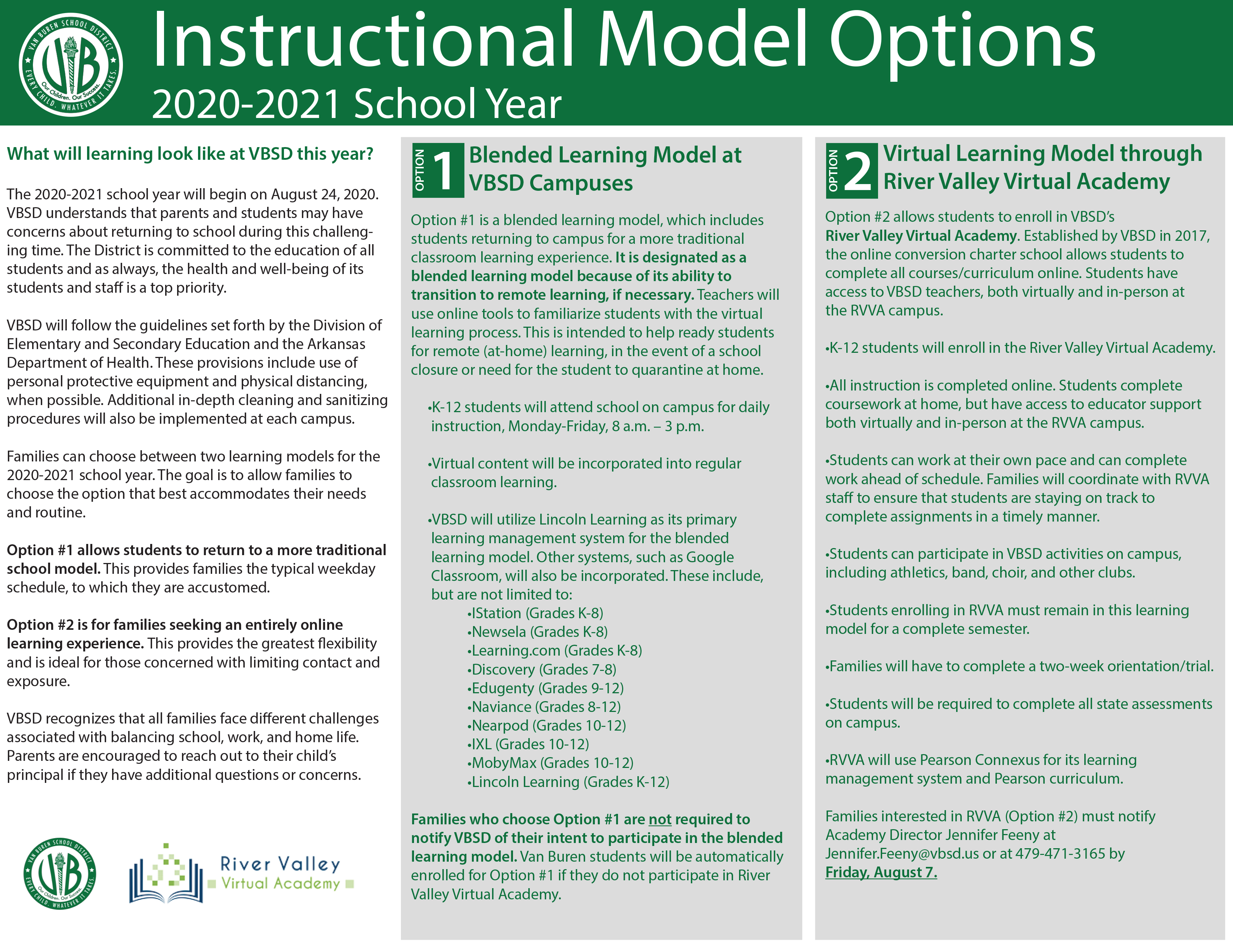 VBSD to offer two instructional options for 2020-2021 School Year