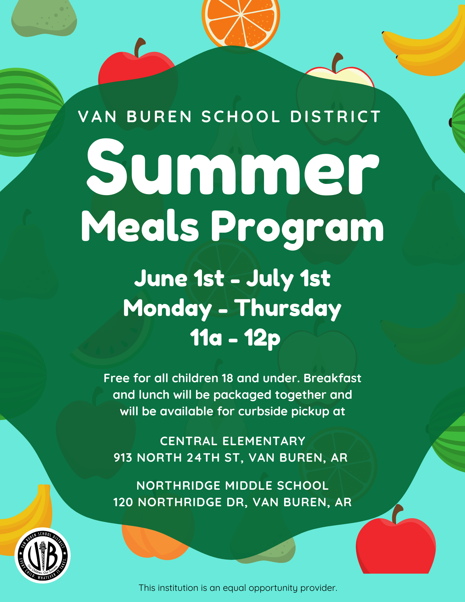 VBSD Summer Meals Program to run June 1 to July 1
