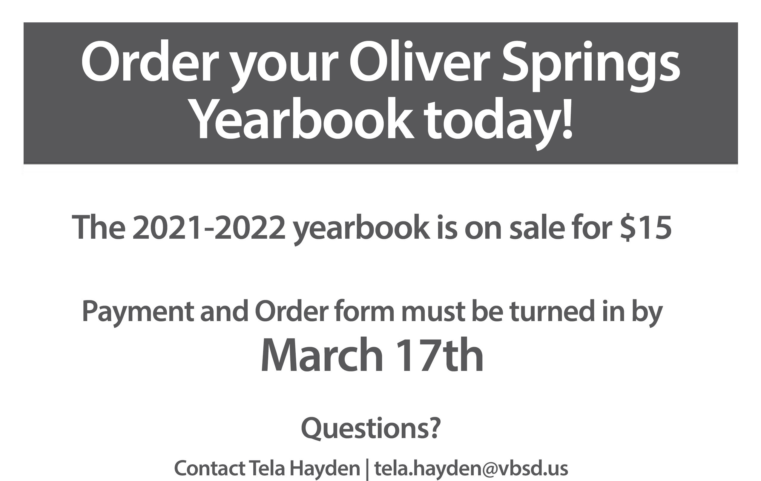 Order a yearbook online!