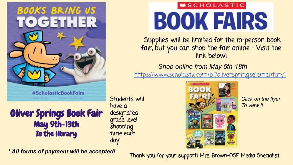 Spring Book Fair  5/9-5/13 