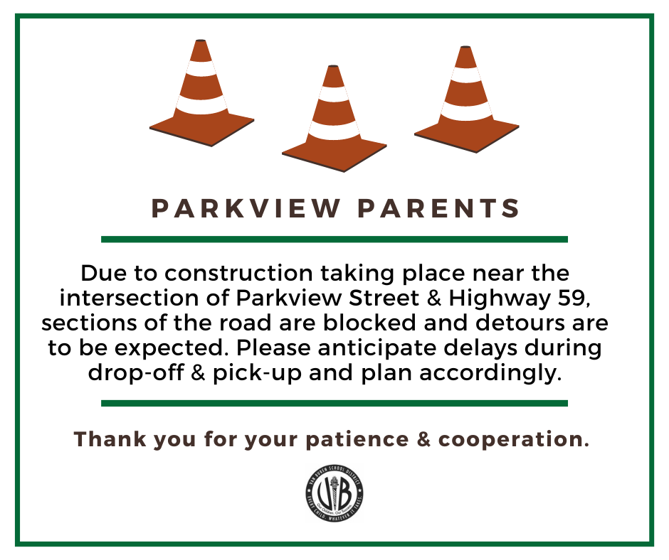 Parkview parents to expect traffic delays