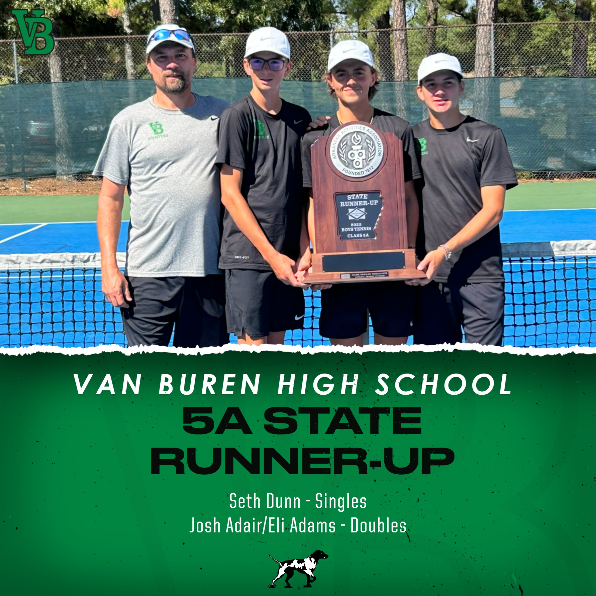 Van Buren Tennis Team finishes second at state