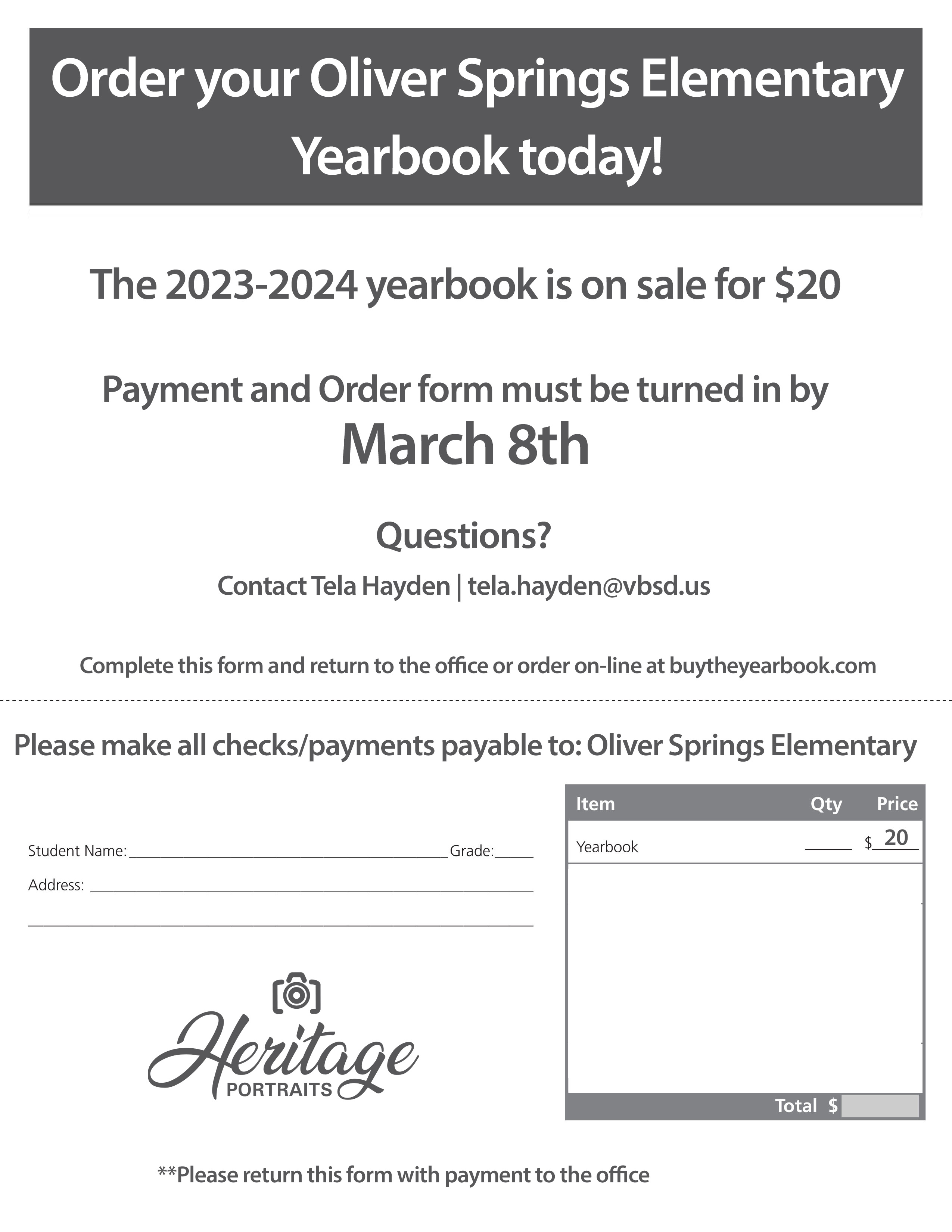 Order a yearbook! 